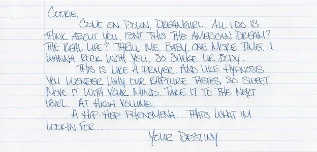 Handwritten note